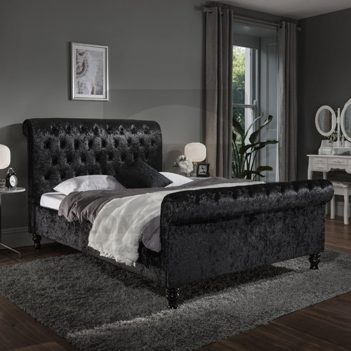 Sleigh ottoman storage bed - sleigh,