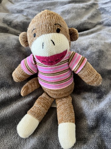 Knitted sock monkey dunelm - by,