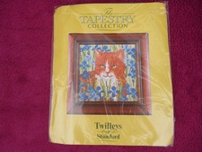 Twilleys Cat Design Printed Canvas Tapestry Kit Unused .