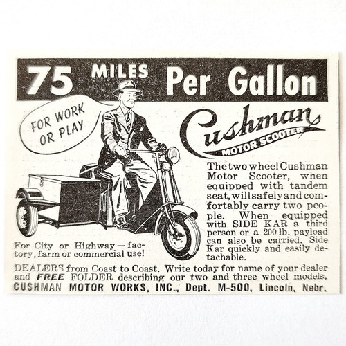 1947 cushman motor - motor, scooter