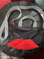 Lulu Guinness Black & Red Lips Small Crossbody Bag