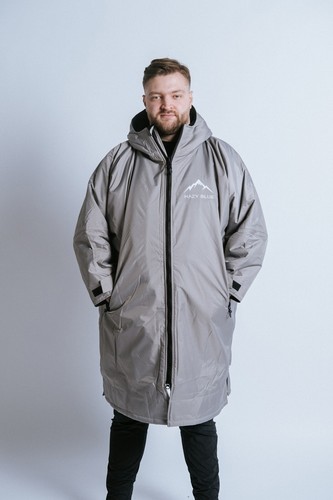 Hazy blue hooded - hooded, dry