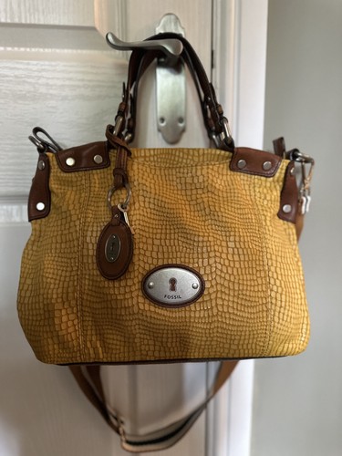 Rare fossil mckenna satchel - fossil,