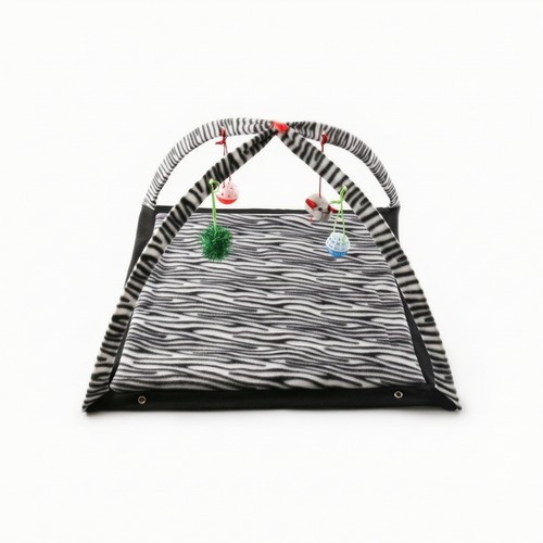 Cat tent with hanging toys - cat,