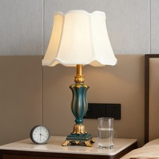 Vintage Teal Gold Table Lamp