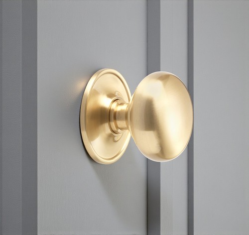 70mm satin brass round - 70mm,