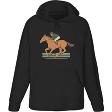 'Racing Horse & Jockey' Adult Hoodie / Hooded Sweater (HO055290)