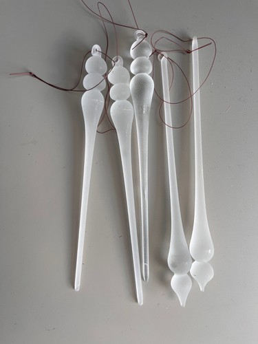Set vintage frosted glass - of,