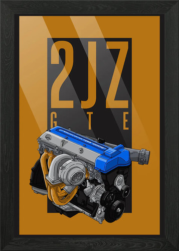 Supra 2jz engine framed - framed, wall