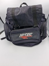 Hi-Tec Backpack Rucksack Black Retro 90s Logo Multiple Pockets Sports logo