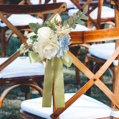 Chair back flower with leaves - with,