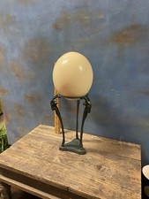 Ostrich Emu eggs with Bronze