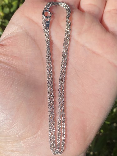Solid platinum 9mm rope - platinum, 1.9mm
