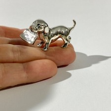 vintage sterling silver puppy