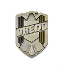 Judge Dredd Badge Gold Tone