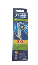 2 X Oral-B CrossAction Electric Toothbrush Heads - Pack of 8 White