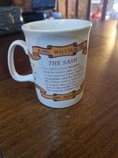 Orange Lodge Mug The Sash Made By Regal ENGLAND vintage Antique King WILLIAM