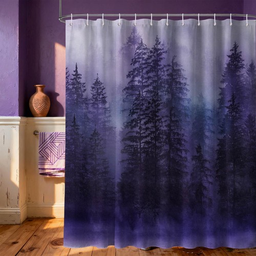 Dark purple misty - purple, forest