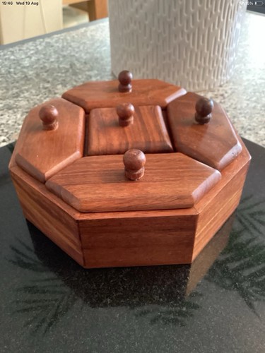 Vintage wooden spice box - spice,