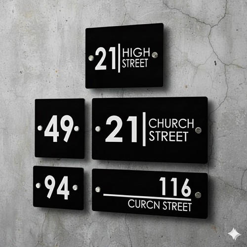 Personalised house sign door - house,