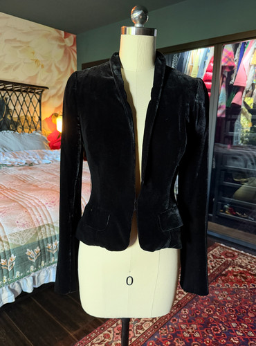 Marciano black velvet blazer - marciano,