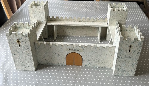 Vintage wooden toy castle - wooden,