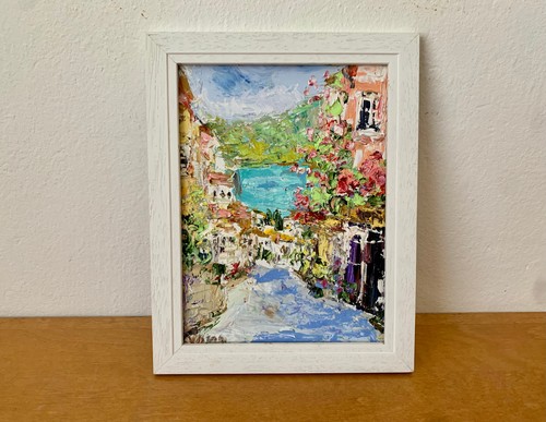 Italian coastal village oil - coastal,
