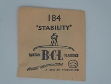 B.C.L,NOS, 18.4mm Low Dome Acrylic Pocket Watch Crystal Glass "Stability" 184