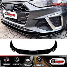 Audi A4 S-Line S4 B9.5 Front Bumper Lip Splitter Spoiler Gloss Black 2020+