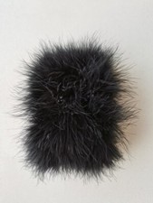 Real Ostrich Feather Fur Cuffs Winter Warm Sleeves For Coat White Black