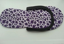 Leopard Print Spa Pedicure flip flop / slippers PURPLE - NEW