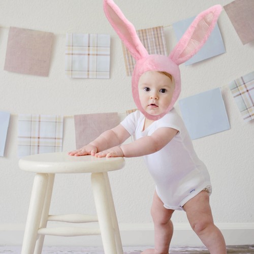 Plush bunny ears - cap, adult