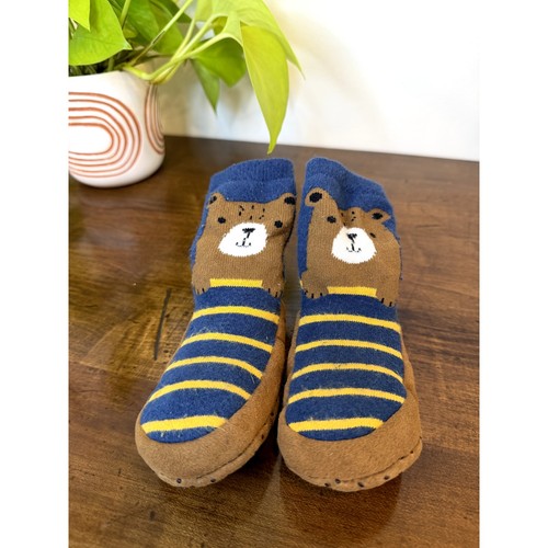 Toddler bear slipper socks non - slipper,