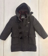 GLOVERALL Children's / Kids Premium Wool Duffle Coat Dark Grey Charcoal Age 6