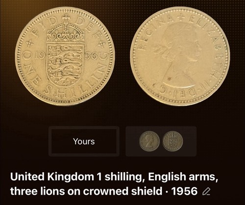 Shillings 1956 58 60 - uk, 1