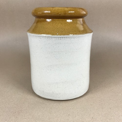 Antique stoneware crock jar - crock,