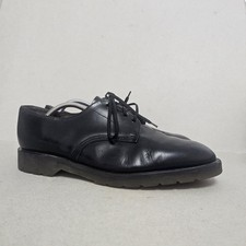 TREDAIR MEN'S OXFORD LOW TOP BLACK LEATHER MOCASSIN LACED UP  SHOES UK10.5 EU45