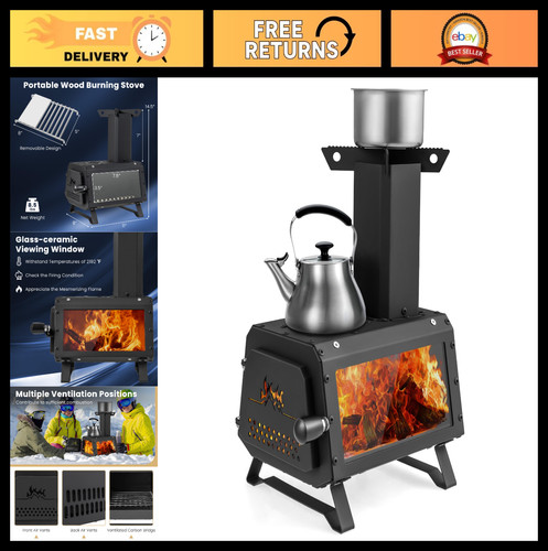 Portable camping wood stove - portable,