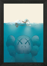 Jaws Kaws Framed Wall Art