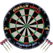 DARTBOARD GORILLA DARTS TREBLE 20 TOURNAMENT QUALITY FULL SIZE DART BOARD