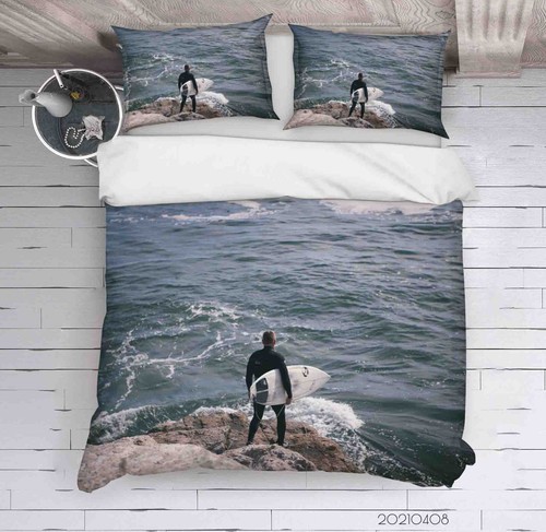 Sea skateboard man quilt - 3d,