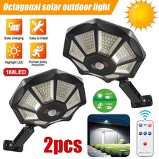 500W Solar Street Light Motion Sensor Commercial Road Lamp Outdoor Dusk to Dawn