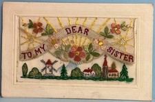 Vintage WWI Era Silk Postcard