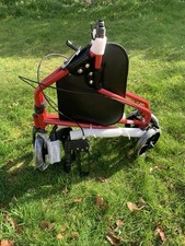 NRS Healthcare Rollator Three 3 Wheeled Steel Walking Aid Foldable Red, Can Post