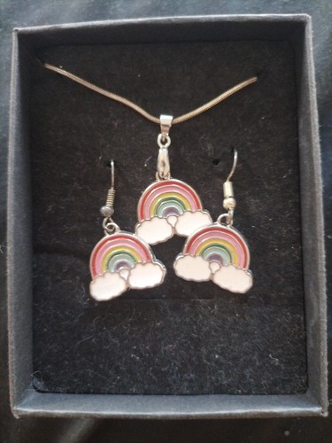 Rainbow matching cute - cute, necklace