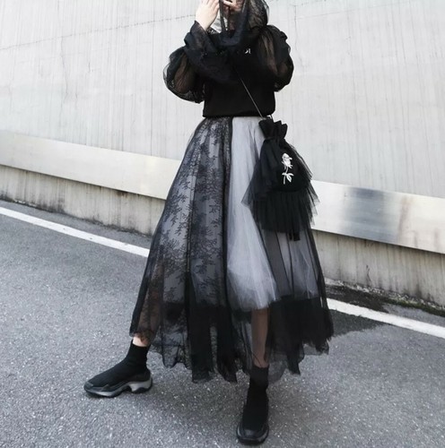 Black full pettiskirt - black,