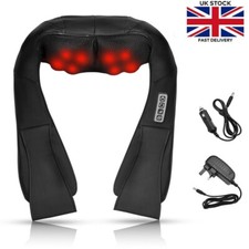 Electric Shiatsu Back Neck Shoulder Massager 3D Heat Kneading Body Massager