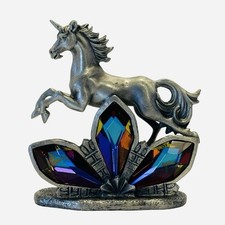 Tudor Mint Myth And Magic Unicorn Of The Crystal Bridge Metal Statue Figure
