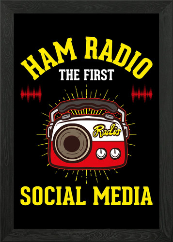 Ham radio operator framed - framed, wall