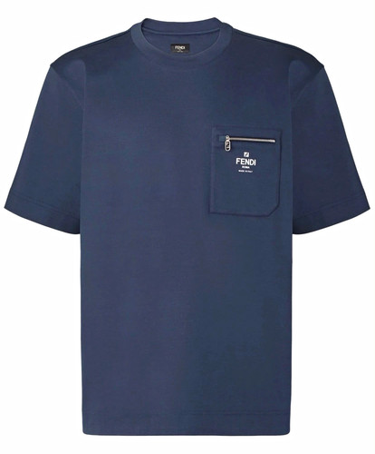 Fendi roma men blue cotton - men’s,